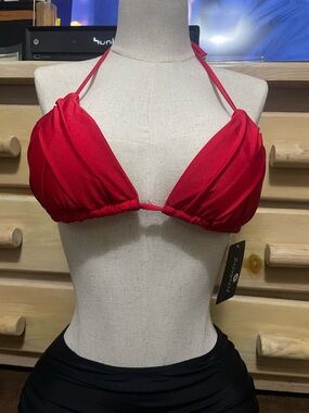 Zojuyozio Women’s Red Bikini Top Size Small